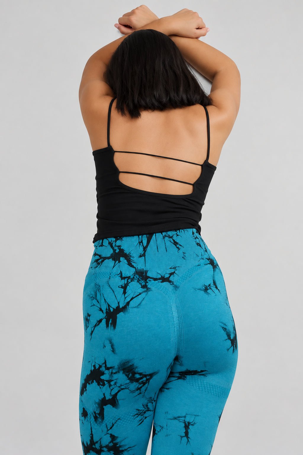 Leggins Push Up Tie-Dye Azul Turquesa - Imagen 5
