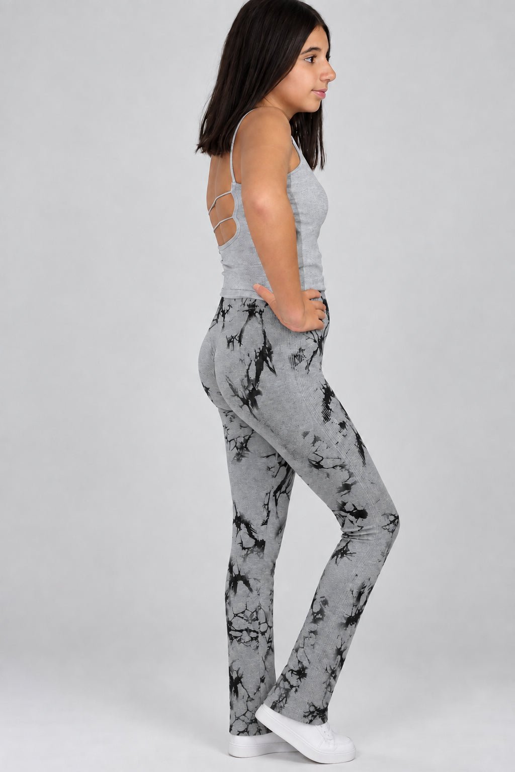Leggins Push Up Tie-Dye Gris Claro - Imagen 3