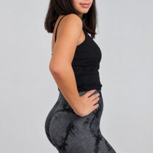 Leggins Push Up Tie-Dye Gris Oscuro