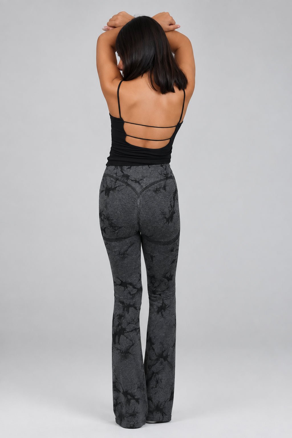 Leggins Push Up Tie-Dye Gris Oscuro - Imagen 5