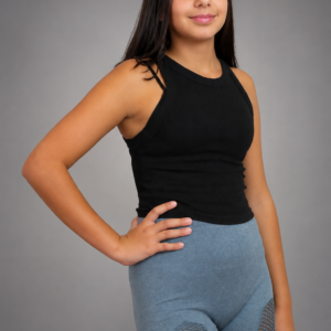 Leggins Push Up Corto Calado Azul